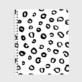 Тетрадь с принтом Леопардовый окрас в Новосибирске, 100% бумага | 48 листов, плотность листов — 60 г/м2, плотность картонной обложки — 250 г/м2. Листы скреплены сбоку удобной пружинной спиралью. Уголки страниц и обложки скругленные. Цвет линий — светло-серый
 | Тематика изображения на принте: дизайнерский | животные | леопард | паттерн | полный принт | тренд | фул