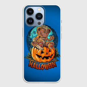 Чехол для iPhone 13 Pro с принтом Мишка маньяк в Новосибирске,  |  | halloween | арт | графика | зомби | медведь | мистика | праздник | тыква | ужасы | хэллоуин