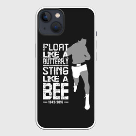 Чехол для iPhone 13 с принтом Жаль как пчела в Новосибирске,  |  | box | muhammad ali | sport | sports | sportsmen | бокс | легенда | мухаммад али | спорт | спортсмен