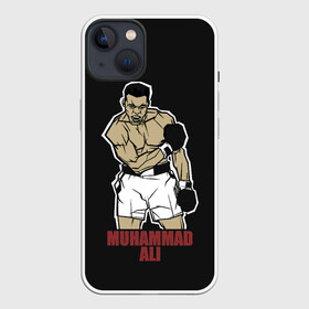 Чехол для iPhone 13 с принтом Мухаммед арт в Новосибирске,  |  | box | muhammad ali | sport | sports | sportsmen | бокс | легенда | мухаммад али | мухаммед али | спорт | спортсмен