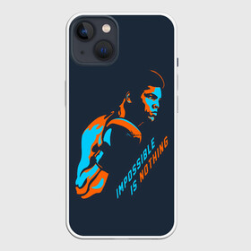 Чехол для iPhone 13 с принтом Нет невозможного в Новосибирске,  |  | box | muhammad ali | sport | sports | sportsmen | бокс | легенда | мухаммад али | мухаммед али | спорт | спортсмен