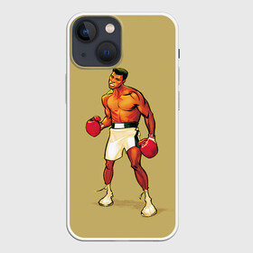Чехол для iPhone 13 mini с принтом Ali Art в Новосибирске,  |  | box | muhammad ali | sport | sports | sportsmen | бокс | легенда | мухаммад али | мухаммед али | спорт | спортсмен