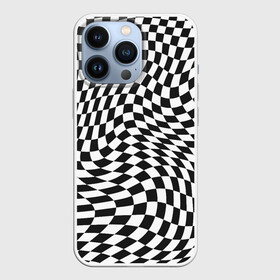 Чехол для iPhone 13 Pro с принтом Черно белая клетка | Black and white squares в Новосибирске,  |  | free | minimalist | minimum | арт | бежевый | белый | буквы | вебер | горы | девушка | дизайн | женское | живопись | кружки | линии | минимализм | море | пейзаж | природа | редбаббл | стикеры | футболки | цветок