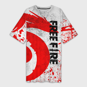 Платье-футболка 3D с принтом GARENA FREE FIRE ЛОГО ИГРЫ, ДРАКОН в Новосибирске,  |  | free fire | freefire | garena | garena free fire | гарена | гарена фри фаер | фри фаер | фрифаер