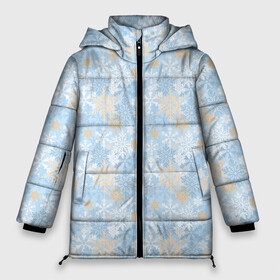 Женская зимняя куртка Oversize с принтом Узоры Снежинки в Новосибирске, верх — 100% полиэстер; подкладка — 100% полиэстер; утеплитель — 100% полиэстер | длина ниже бедра, силуэт Оверсайз. Есть воротник-стойка, отстегивающийся капюшон и ветрозащитная планка. 

Боковые карманы с листочкой на кнопках и внутренний карман на молнии | merry christmas | дед мороз | ёлка | зима | мороз | новый год | подарок | праздник | рождество | с новым годом | сантаклаус | снег | снеговик | снегурочка | снежинки | снежные узоры | узоры