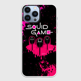 Чехол для iPhone 13 Pro Max с принтом Squid Game брызги красок стража. в Новосибирске,  |  | Тематика изображения на принте: squid game | брызги красок | злодей | игра | игра в кальмара | кальмары | люди в масках | на выживания | отряд стражей | сериал