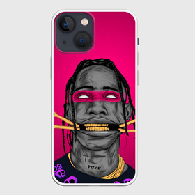 Чехол для iPhone 13 mini с принтом Dangerous Travis в Новосибирске,  |  | hip hop | rap | rep | travis scott | исполнители | исполнитель | музыка | реп | трвис скотт | тревис скотт