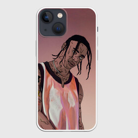 Чехол для iPhone 13 mini с принтом Потёкший Тревис в Новосибирске,  |  | hip hop | rap | rep | travis scott | исполнители | исполнитель | музыка | реп | трвис скотт | тревис скотт