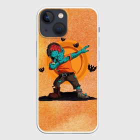 Чехол для iPhone 13 mini с принтом Дэб в Новосибирске,  |  | halloween | арт | графика | зомби | мистика | праздник | тыква | ужасы | хэллоуин