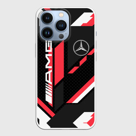 Чехол для iPhone 13 Pro с принтом MERCEDES BENZ AMG GEOMETRY STRIPES RED в Новосибирске,  |  | amg | auto | brabus | carbon | mercedes | sport | авто | автомобиль | автомобильные | амг | брабус | бренд | карбон | марка | машины | мерседес | спорт