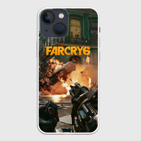 Чехол для iPhone 13 mini с принтом Far Cry 6 gameplay art в Новосибирске,  |  | art | cry | dani | far | game | rojas | shooter | ubisoft | арт | дани | пулемет | рохас | фаркрай | шутер | экшн