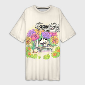 Платье-футболка 3D с принтом Chicory: A Colorful Tale в Новосибирске,  |  | chicory | chicory a colorful tale | детская игра | игра | раскраска | цветная сказка | цикория