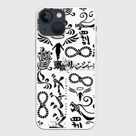 Чехол для iPhone 13 mini с принтом ТОКИЙСКИЕ МСТИТЕЛИ ЛОГОБОМБИНГ в Новосибирске,  |  | anime | draken | mikey | tokyorevengers | valhalla | аниме | вальгала | дракен | иероглифы | кэн | манга | мандзиро | микки | рюгудзи | сано | символы | токийские мстители