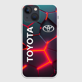 Чехол для iPhone 13 mini с принтом TOYOTA 3D NEON  | ТОЙОТА  3Д ПЛИТЫ НЕОН в Новосибирске,  |  | auto | sport | toyota | авто | автомобиль | автомобильные | бренд | марка | машины | спорт | тойота