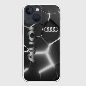 Чехол для iPhone 13 mini с принтом AUDI GREY 3D ПЛИТЫ в Новосибирске,  |  | audi | auto | rs | sport | авто | автомобиль | автомобильные | ауди | бренд | марка | машины | спорт