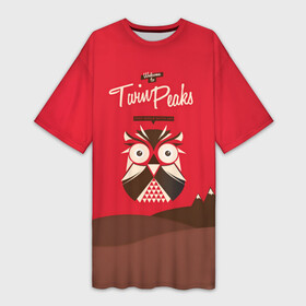 Платье-футболка 3D с принтом FIRE WALK WITH ME Twin Peaks в Новосибирске,  |  | twin peaks | агент купер | девид линч | ретро | сериал | сова | твин пикс | телесериал | фильм