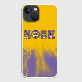 Чехол для iPhone 13 mini с принтом Коби Брайант (Kobe Bryant.) в Новосибирске,  |  | 24 | kobebryant | lakers | nba | баскетбол | баскетболист | коби брайант | лейкерс | нба | спорт