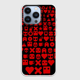 Чехол для iPhone 13 Pro с принтом Любовь, смерть и роботы пиктограммы в Новосибирске,  |  | любовь | мульфильм | пиктограмма