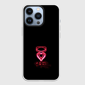 Чехол для iPhone 13 Pro с принтом Плавленное сердце в Новосибирске,  |  | люблю | люблю тебя | любовь | неоновое сердце | розовое сердечко | розовое сердце | сердце | я тебя люблю