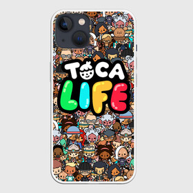 Чехол для iPhone 13 с принтом Toca Boca game | Тока бока в Новосибирске,  |  | toca boca | детская игра | игра | лого | логотип | персонажи | прикоснуться ко рту | тока бока