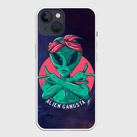 Чехол для iPhone 13 с принтом Инопланетянин | Гангста в Новосибирске,  |  | гангста | зеленый человек | инопланетянин | нло | пришелец | пришельцы