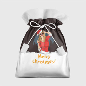 Подарочный 3D мешок с принтом Снегурка (Merry Christmas) в Новосибирске, 100% полиэстер | Размер: 29*39 см | christmas | merry christmas | santa claus | дед мороз | ёлка | зима | мороз | новый год | подарок | праздник | рождество | с новым годом | санта клаус | снегурочка | снежинки