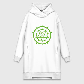 Платье-худи хлопок с принтом Pentagrams by Apkx в Новосибирске,  |  | apkx | green | pentagram | зелёная | пентаграмма