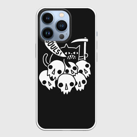 Чехол для iPhone 13 Pro с принтом Кот   Жнец в Новосибирске,  |  | apocalypse | cat | death | halloween | mountain | reaper | rider | skull | soul | апокалипсиса | белое | всадник | гора | душа | жнец | кот | кошка | хэллоуин | череп | черепа | черное