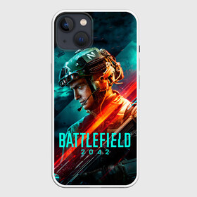 Чехол для iPhone 13 с принтом Battlefield 2042 game art в Новосибирске,  |  | 2042 | action | art | battlefield | dice | game | shooter | soldier | арт | батла | баттлфилд | война | солдат | шутер