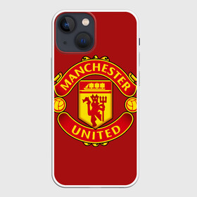 Чехол для iPhone 13 mini с принтом Manchester United F.C. в Новосибирске,  |  | manchester | manchester united | mu | клубы | футбол