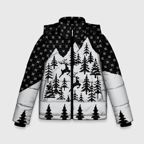 Зимняя куртка для мальчиков 3D с принтом Северные Олени в Горах в Новосибирске, ткань верха — 100% полиэстер; подклад — 100% полиэстер, утеплитель — 100% полиэстер | длина ниже бедра, удлиненная спинка, воротник стойка и отстегивающийся капюшон. Есть боковые карманы с листочкой на кнопках, утяжки по низу изделия и внутренний карман на молнии. 

Предусмотрены светоотражающий принт на спинке, радужный светоотражающий элемент на пуллере молнии и на резинке для утяжки | christmas | merry christmas | santa claus | дед мороз | ёлка | новогодние олени | новый год | оленёнок бэмби | оленёнок рудольф | орнамент | с новым годом | сантаклаус | свитер с оленями | северный олень | снегурочка