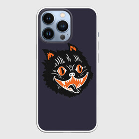 Чехол для iPhone 13 Pro с принтом Одержимый кот в Новосибирске,  |  | anger | black | cat | eyes | halloween | mad | mystic | obsessed | rage | teeth | бешеный | глаза | гнев | зубы | кот | мистика | одержимый | хэллоуин | черный | ярость