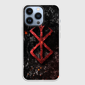 Чехол для iPhone 13 Pro с принтом BERSERK LOGO GRUNGE RED в Новосибирске,  |  | anime | berserk | logo | аниме | берсерк | бесерк | лого | логотип | манга | мультфильм