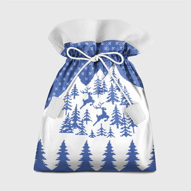 Подарочный 3D мешок с принтом Горные Олени в Новосибирске, 100% полиэстер | Размер: 29*39 см | merry christmas | алатырь | бабушкин свитер | вышиванка | горы | ёлка | зверь | зима | косули | лось | новый год | обережная вышивка | олень | орнамент | подарок | рождество | русская рубашка | свитер
