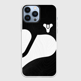 Чехол для iPhone 13 Pro Max с принтом DESTINY 2 LOGO WHITE в Новосибирске,  |  | bungie | cayde 6 | cyd6 | destiny | destiny 2 | forsaken | gambit | ghost | hunter | light | mara sov | titan | warlock | банги | варлок | габмит | дестини | дестини 2 | зур | кейд | кейд 6 | коро | мара сов | отвергнутые 