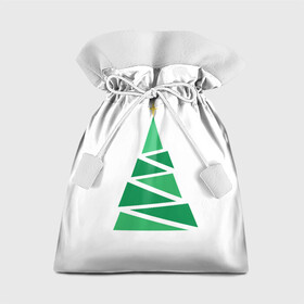 Подарочный 3D мешок с принтом Рождественское дерево в Новосибирске, 100% полиэстер | Размер: 29*39 см | веселье | ель | новогоднее чудо | новый год | отдых | праздники | рождественское дерево