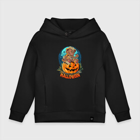 Детское худи Oversize хлопок с принтом Halloween 