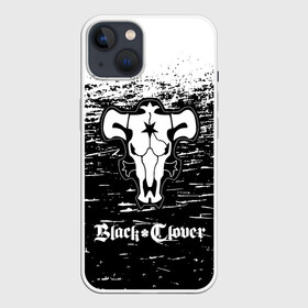 Чехол для iPhone 13 с принтом Чёрный клевер: Бык. в Новосибирске,  |  | asta | black bull | black clover | bull | clover | аста | бык | клевер | чёрный бык | чёрный клевер