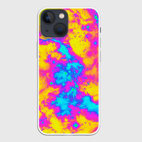 Чехол для iPhone 13 mini с принтом Яркая абстракция космических красок в Новосибирске,  |  | abstract | gradient | neon | paint | абстракция | брызги красок | градиент | кислота | кислотные цвета | кислотный стиль | кляксы | космические краски | краски | красочный | молодежные | неоновые | орнамент