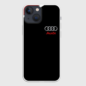 Чехол для iPhone 13 mini с принтом АУДИ ЛОГО | AUDI GEOMETRY RED STRIPES LINE в Новосибирске,  |  | audi | auto | rs | sport | авто | автомобиль | автомобильные | ауди | бренд | марка | машины | спорт