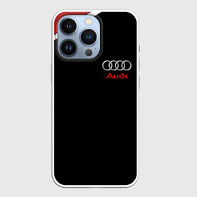 Чехол для iPhone 13 Pro с принтом АУДИ ЛОГО | AUDI GEOMETRY RED STRIPES LINE в Новосибирске,  |  | audi | auto | rs | sport | авто | автомобиль | автомобильные | ауди | бренд | марка | машины | спорт