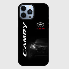 Чехол для iPhone 13 Pro Max с принтом Черная Тойота Камри в Новосибирске,  |  | camry | land cruiser | toyota | toyota camry | toyota chaser | toyota corol | toyota land cruiser | toyota sport | toyota tundra | tundra | камри | койота корона | ленд крузер | марк | тойота | тойота камри | тойота корона | тойота ленд крузер | тойота ма