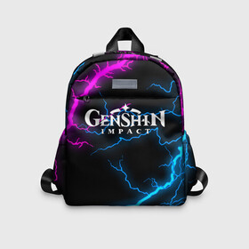 Детский рюкзак 3D с принтом GENSHIN IMPACT NEON FLASH | НЕОНОВЫЕ РАЗРЯДЫ МОЛНИЙ в Новосибирске, 100% полиэстер | лямки с регулируемой длиной, сверху петелька, чтобы рюкзак можно было повесить на вешалку. Основное отделение закрывается на молнию, как и внешний карман. Внутри дополнительный карман. По бокам два дополнительных кармашка | Тематика изображения на принте: amber | anime | genshin impact | girl | jean | lisa | paimon | xiao | zelda | анемо | аниме | геншен импакт | геншин импакт | геншин эмпакт | геншинимпакт | девушка | игры | кли | лиза | паймон | пеймон | персонажи | сяо | тян