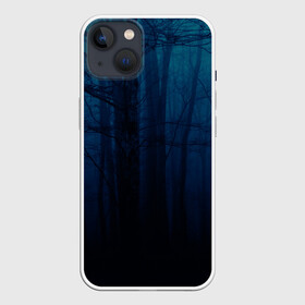 Чехол для iPhone 13 с принтом Gloomy forest в Новосибирске,  |  | forest | gloomy forest | halloween | лес | мрачный лес | хэллоуин