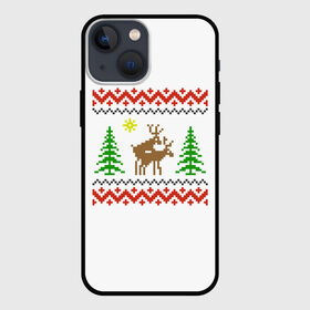 Чехол для iPhone 13 mini с принтом Олени (sexy) в Новосибирске,  |  | Тематика изображения на принте: love | playboy | вышиванка | вышивка крестом | для влюбленных | любовь | неприличные олени | новогодние олени | олени | орнамент | плейбой | прикол | рождественские олени | свитер с оленями | се