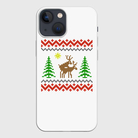 Чехол для iPhone 13 mini с принтом Олени (sexy) в Новосибирске,  |  | Тематика изображения на принте: love | playboy | вышиванка | вышивка крестом | для влюбленных | любовь | неприличные олени | новогодние олени | олени | орнамент | плейбой | прикол | рождественские олени | свитер с оленями | се