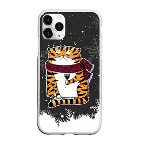 Чехол для iPhone 11 Pro матовый с принтом Тигр с бокалом вина в Новосибирске, Силикон |  | 2022 | год тигра | новый год | новый год 2022 | символ года | тигр | тигренок | тигрица | тигры