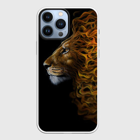 Чехол для iPhone 13 Pro Max с принтом ПЛАМЕННЫЙ ЛЕВ в Новосибирске,  |  | fire | flame | king | lion | вожак | голова | животные | звери | кошки | лев | огонь | пламя | царь