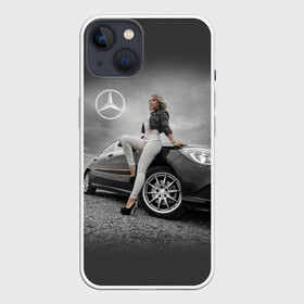 Чехол для iPhone 13 с принтом Девушка за рулем Мерседеса в Новосибирске,  |  | beauty | car | germany | girl | mercedes | автомобиль | германия | девушка | красавица | мерседес | престиж | тачка | точило | фигура