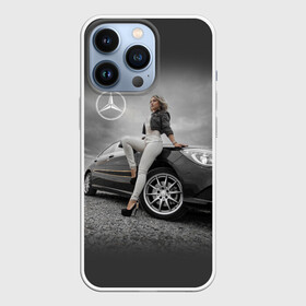 Чехол для iPhone 13 Pro с принтом Девушка за рулем Мерседеса в Новосибирске,  |  | Тематика изображения на принте: beauty | car | germany | girl | mercedes | автомобиль | германия | девушка | красавица | мерседес | престиж | тачка | точило | фигура